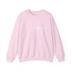 The Wifey Everyday Sweatshirt Light Pink Bachlor Bachlorette Bachlorette party Couples Crew neck DTG Gift Hubby Men's Clothing Newly wed Newly wed sweatshirt Regular fit Sweatshirts Unisex Valentine's Day Picks Wifey Women's Clothing Sweatshirt