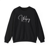 The Wifey Everyday Sweatshirt Black Bachlor Bachlorette Bachlorette party Couples Crew neck DTG Gift Hubby Men's Clothing Newly wed Newly wed sweatshirt Regular fit Sweatshirts Unisex Valentine's Day Picks Wifey Women's Clothing Sweatshirt