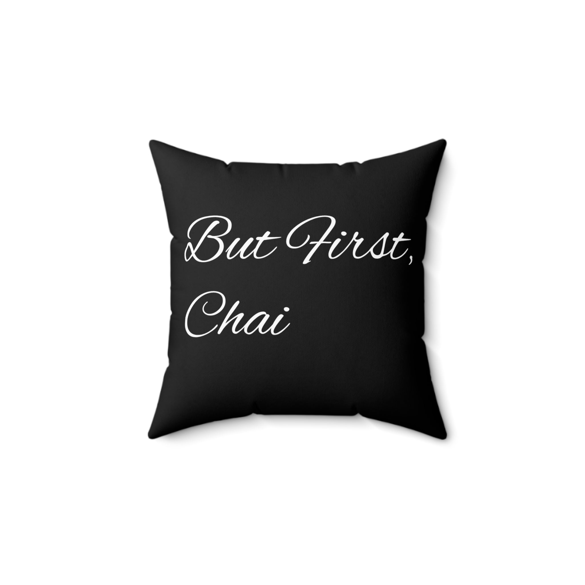 First Chai Decor Pillow 14" × 14" AOP Bed Bedding Chai Chai Lover Decor Fall Picks Home & Living Indoor Kitchen Pillows & Covers Valentine's Day Picks Home Decor