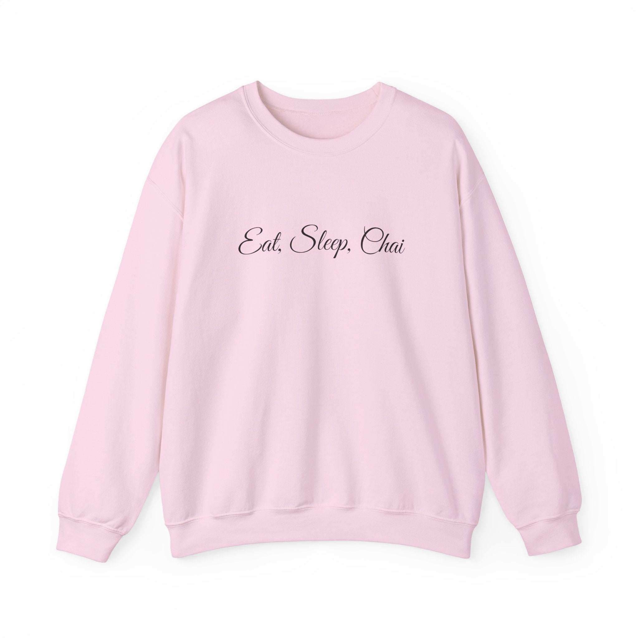 Chai Lover's Cozy Statement Sweatshirt Light Pink Chai Chai Lover Crew neck DTG Men's Clothing Regular fit Sweatshirts Unisex Valentine's Day Picks Women's Clothing Sweatshirt