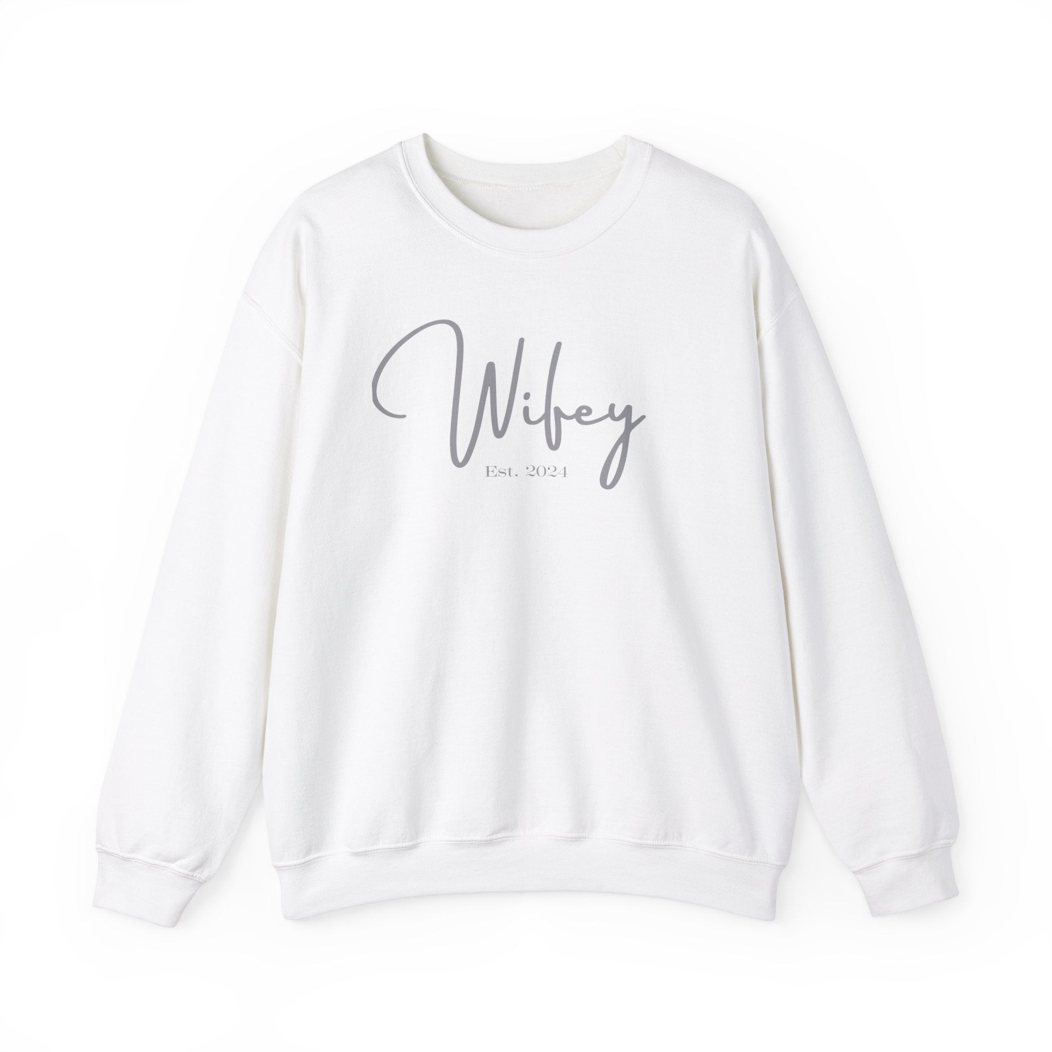 The Wifey Everyday Sweatshirt White Bachlor Bachlorette Bachlorette party Couples Crew neck DTG Gift Hubby Men's Clothing Newly wed Newly wed sweatshirt Regular fit Sweatshirts Unisex Valentine's Day Picks Wifey Women's Clothing Sweatshirt