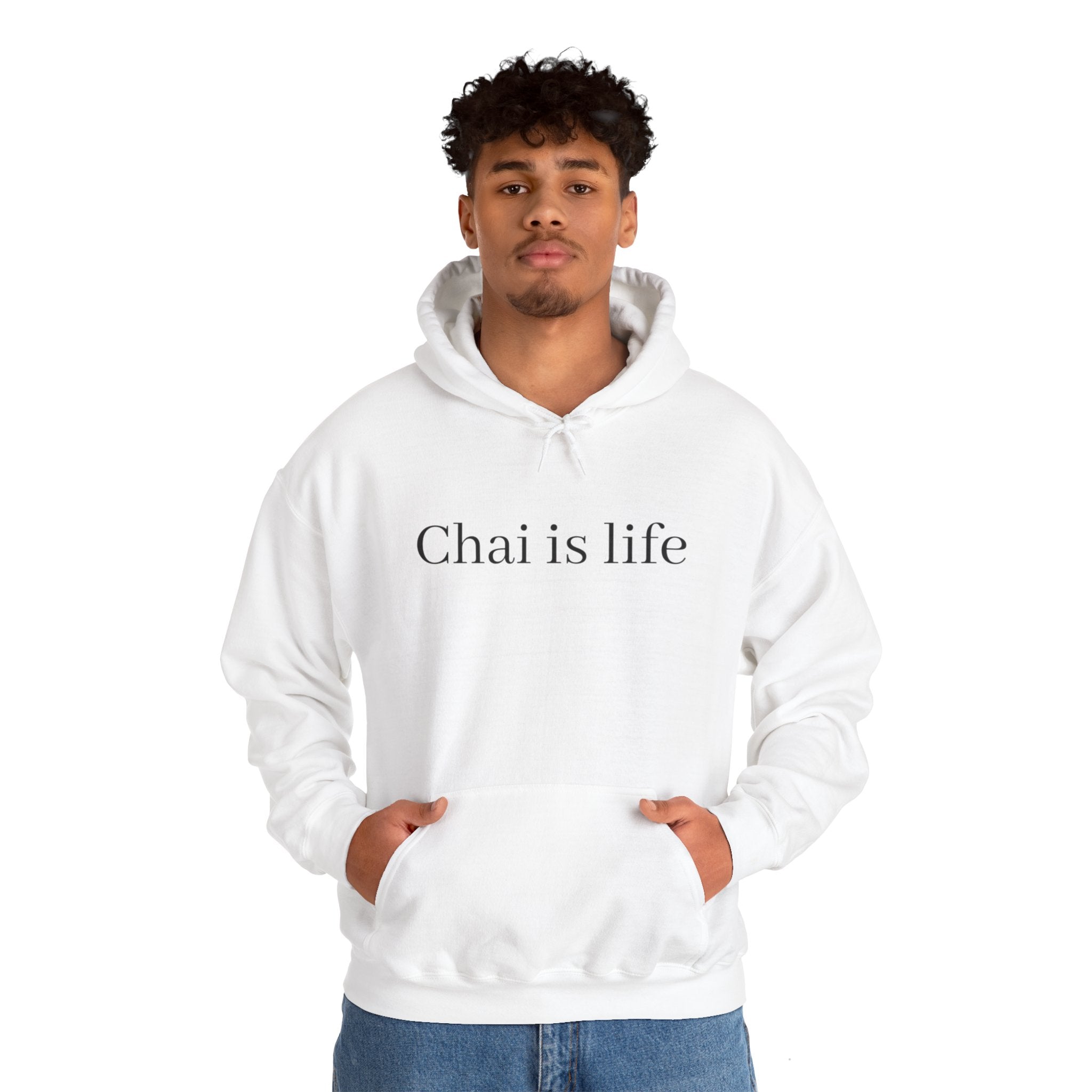 The Chai Life Sweatshirt White Chai Chai Lover DTG Gift Hoodies Men's Clothing Regular fit Unisex Women's Clothing Hoodie