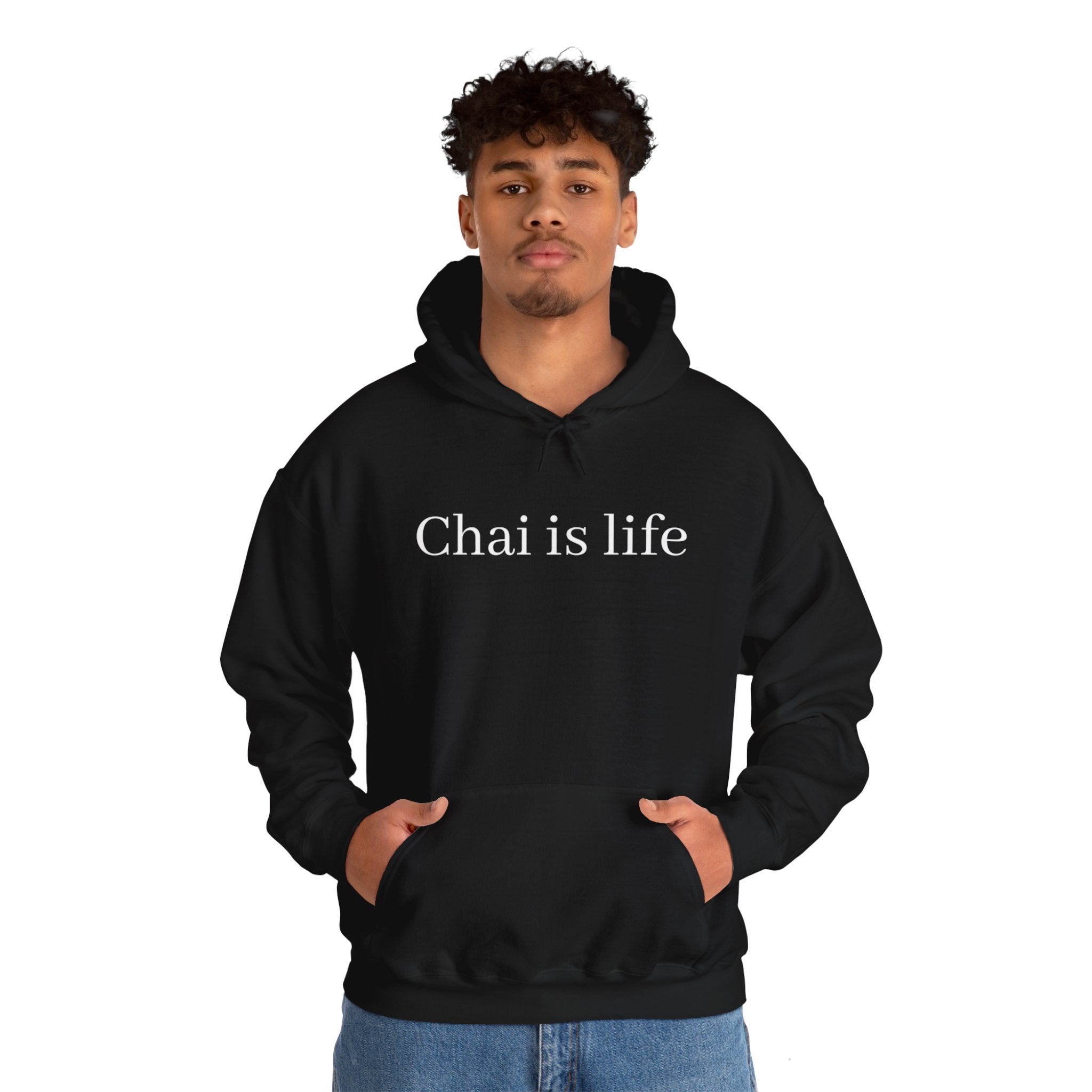 The Chai Life Sweatshirt Black Chai Chai Lover DTG Gift Hoodies Men's Clothing Regular fit Unisex Women's Clothing Hoodie