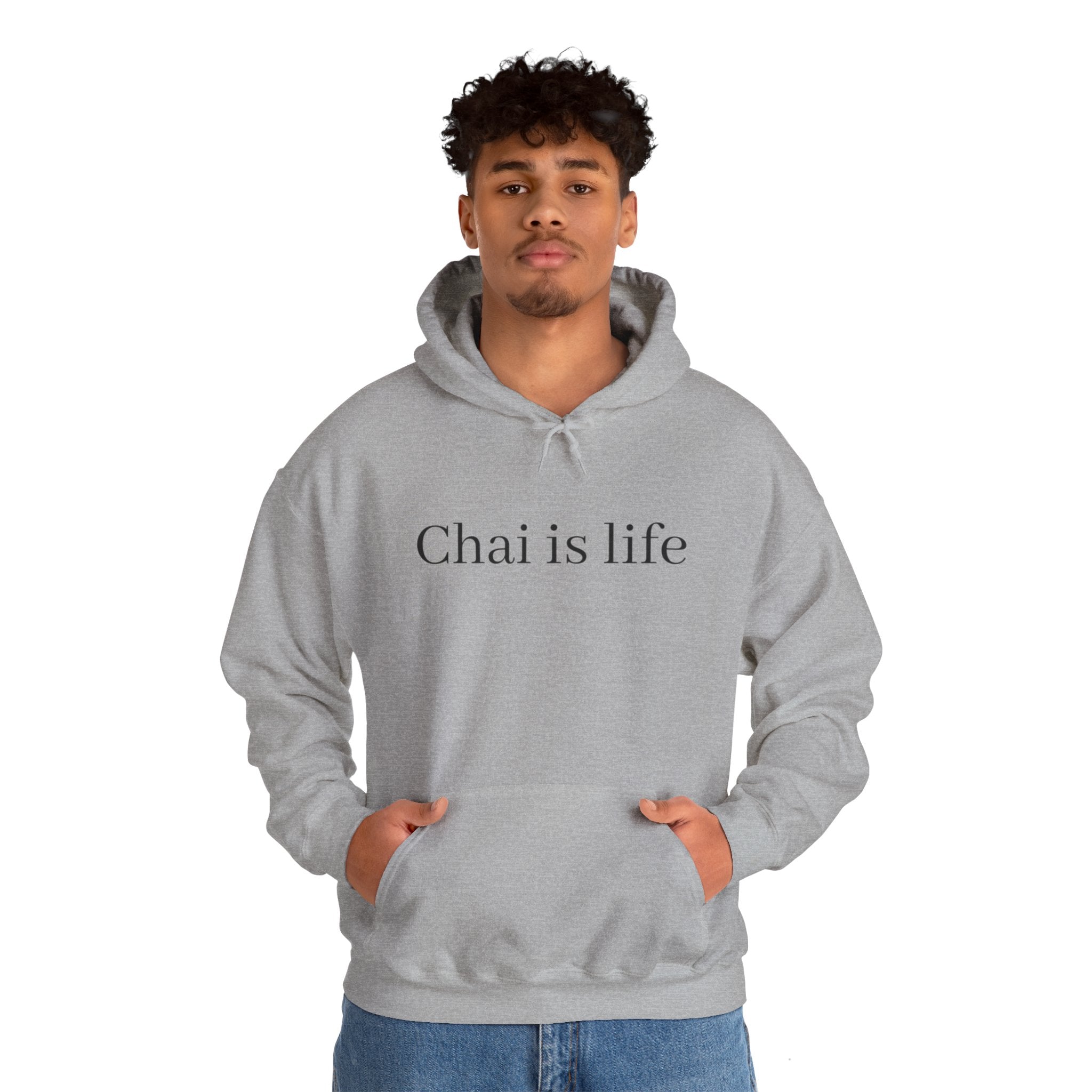 The Chai Life Sweatshirt Sport Grey Chai Chai Lover DTG Gift Hoodies Men's Clothing Regular fit Unisex Women's Clothing Hoodie