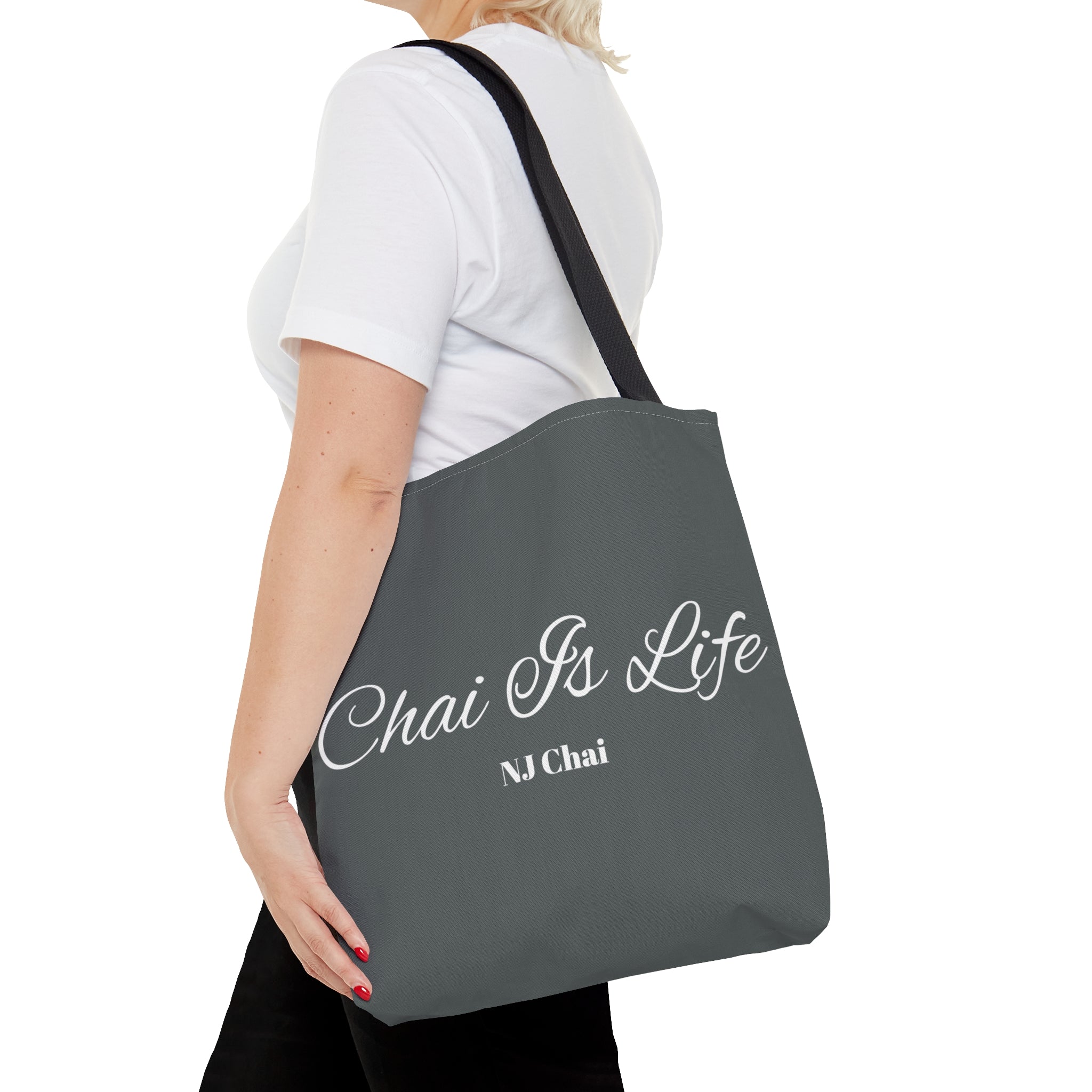 Chai Is Life Tote Bag Accessories All Over Print Assembled in the USA Assembled in USA Bags chai chai lover Made in the USA Made in USA Totes Bags