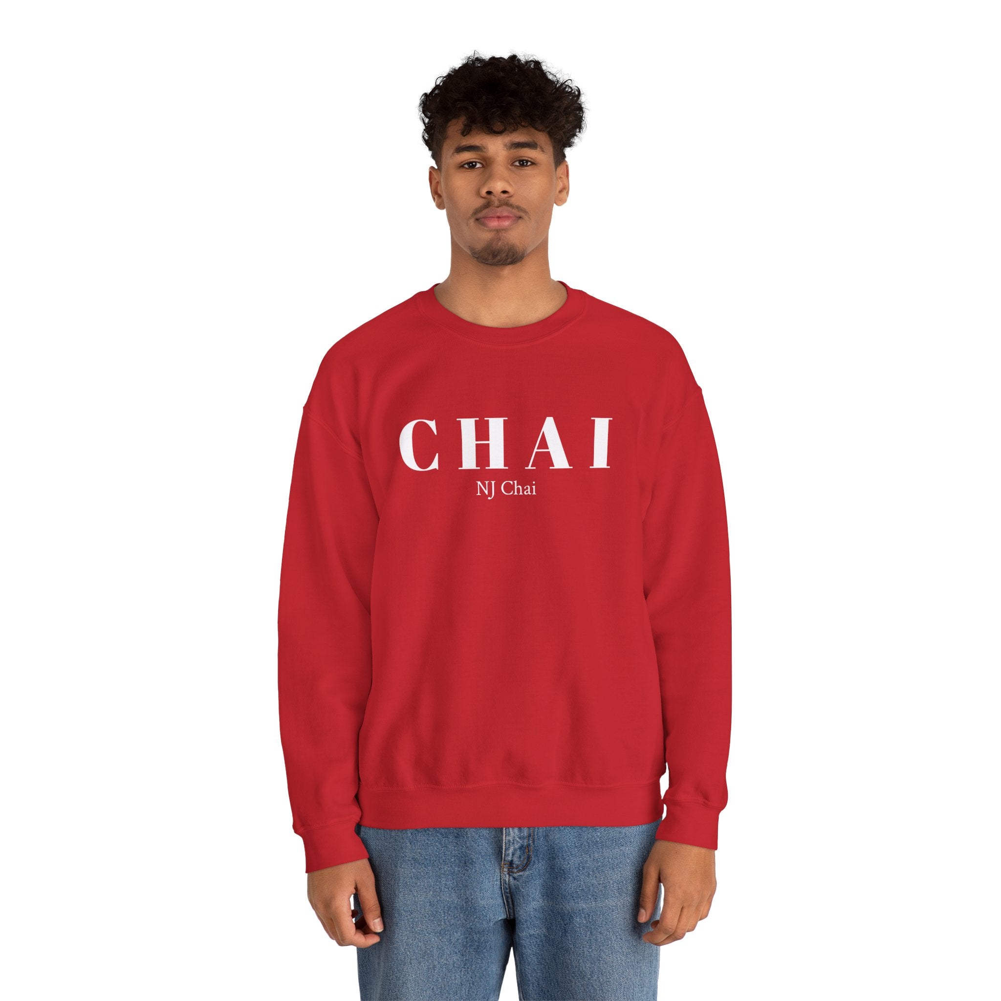 Chai Comfort Sweatshirt Chai Chai is life Chai lover Crew neck DTG Men's Clothing Regular fit Sweatshirts Unisex Valentine's Day Picks Women's Clothing Sweatshirt