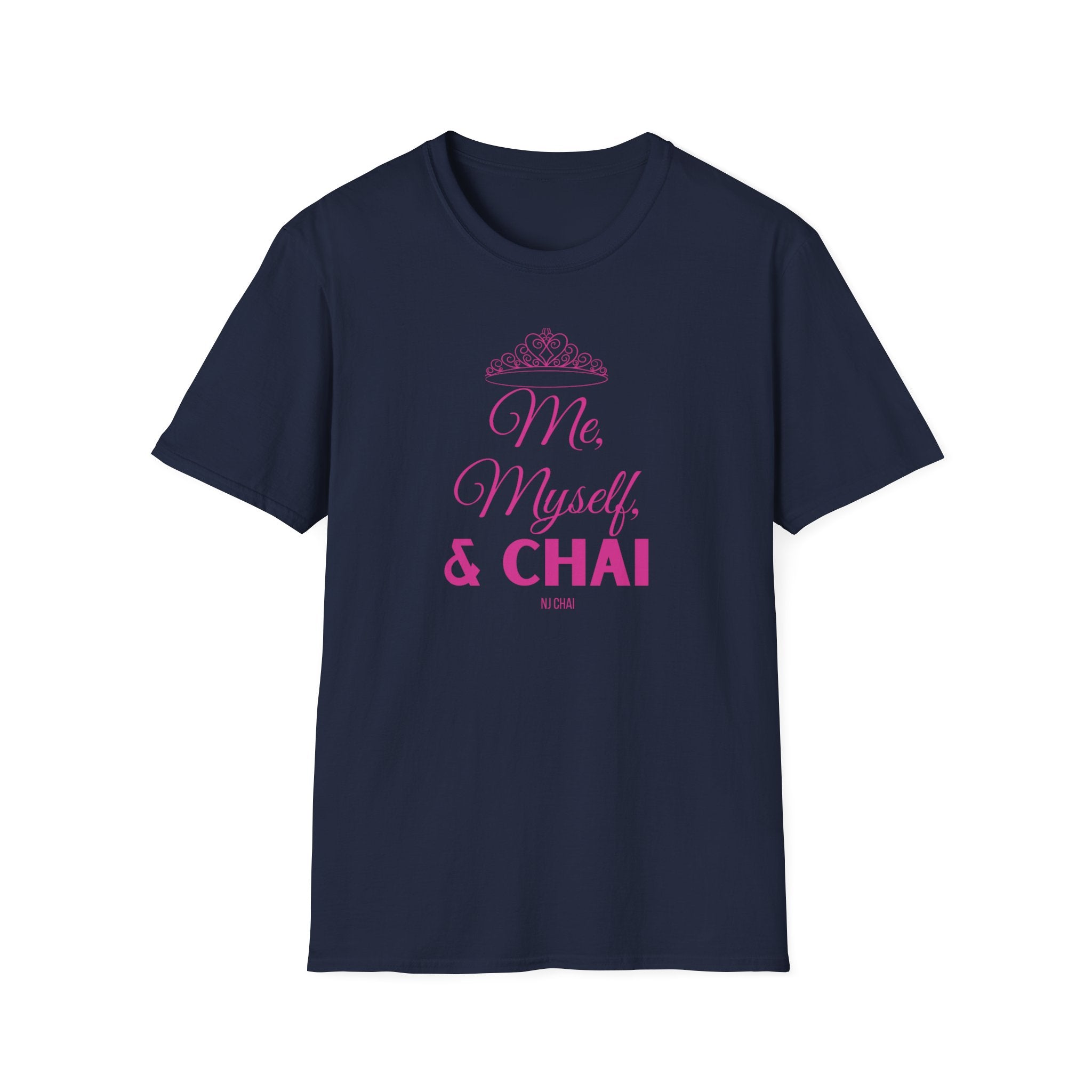 Chai Princess Tshirt Navy and I Chai Chai Lover Cotton Crew neck DTG Me Men's Clothing Myself Neck Labels Princess Regular fit T-shirts Women's Clothing T-Shirt