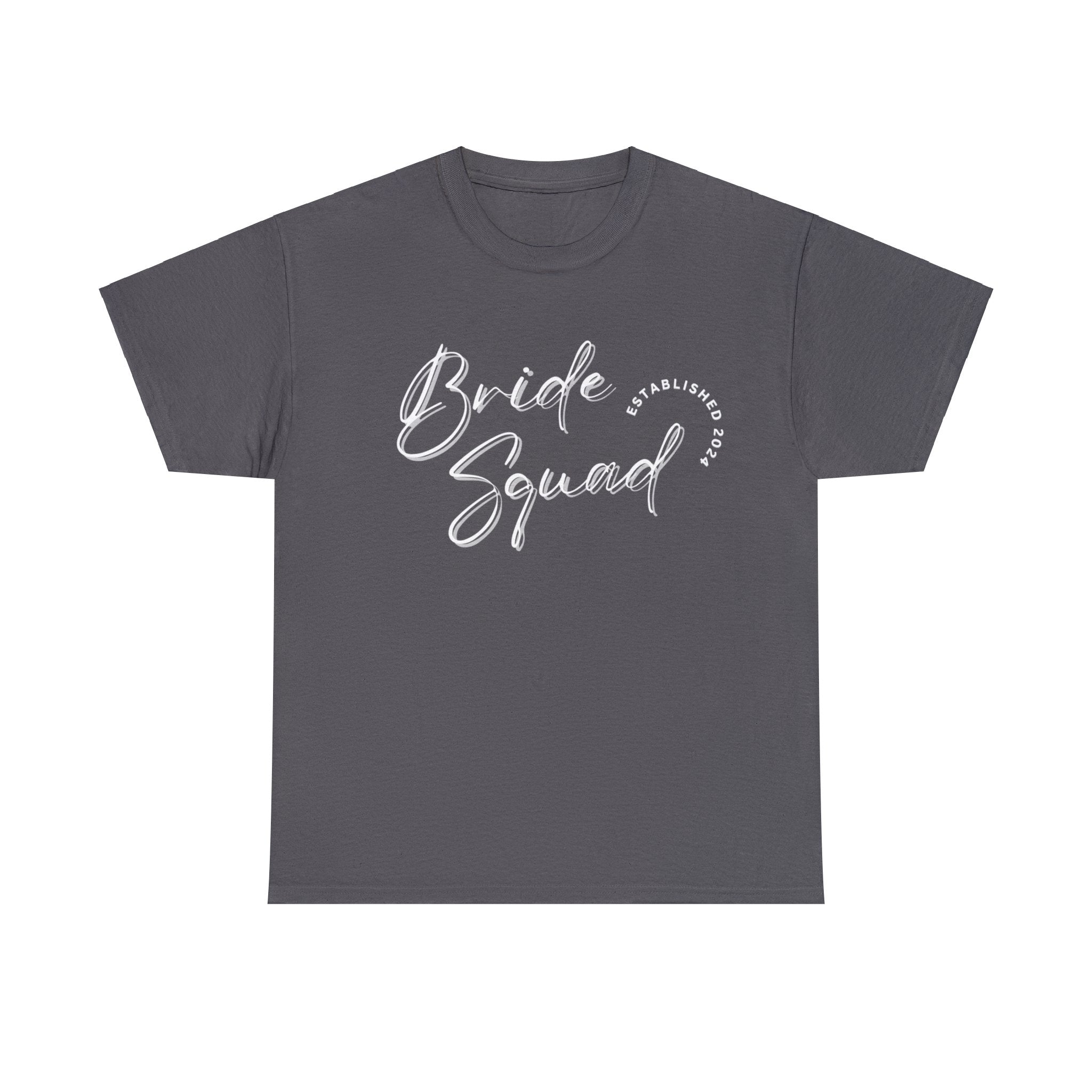 The Bride Squad Tshirt Charcoal 2 day delivery Bachelor Party Bachlorette Party Bachlorette Trip Bride Bridesmaid Crew neck DTG Express delivery Fast delivery Gift Men's Clothing Neck Labels Newly wed Regular fit T-shirts Unisex Women's Clothing T-Shirt