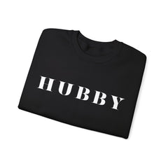 Hubby Statement Sweatshirt bachelor bachlorette Bridal shower couple Crew neck DTG engagement gifts hubby Men's Clothing new wife newly weds Party Regular fit Sweatshirts Unisex Valentine's Day Picks wifey Women's Clothing Sweatshirt