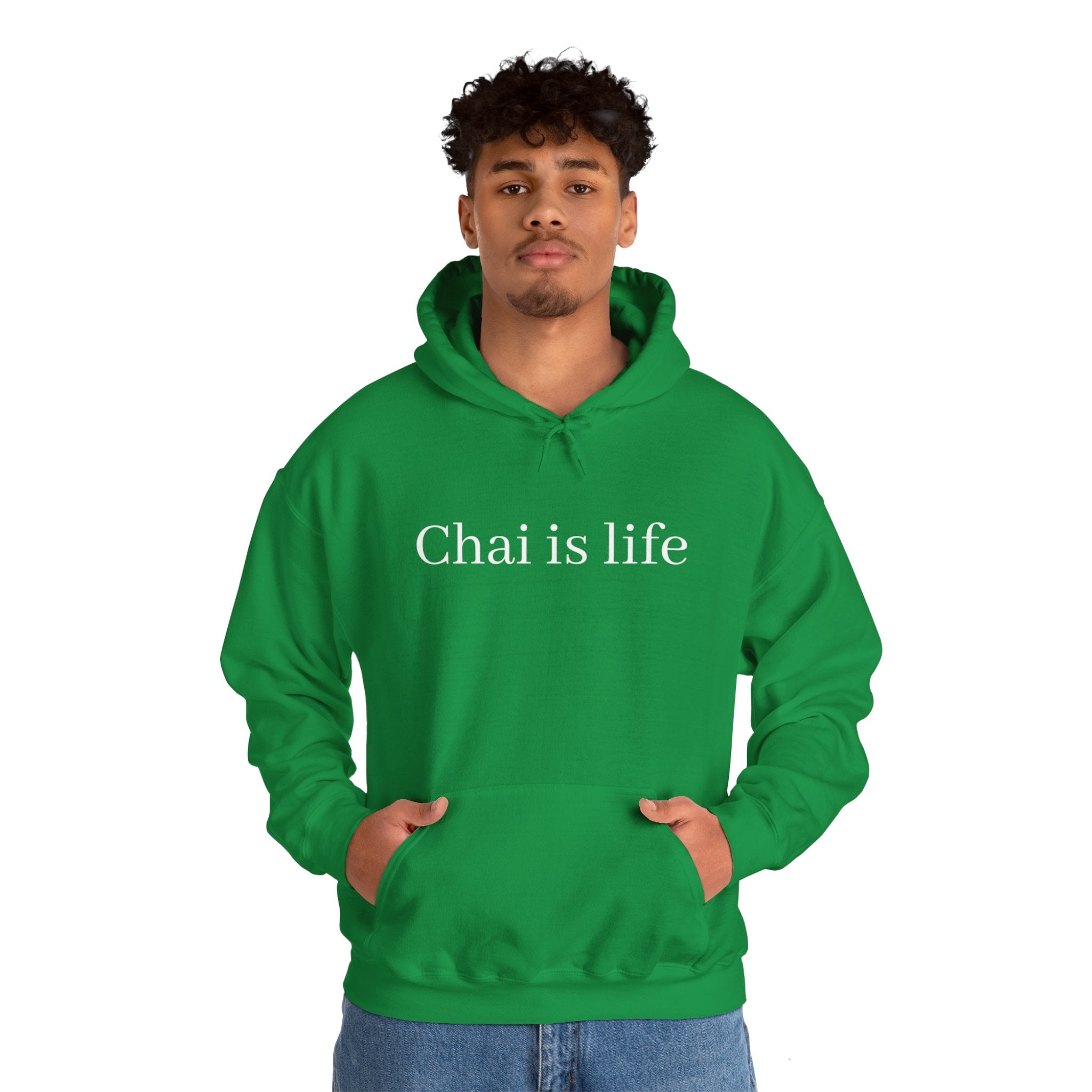 The Chai Life Sweatshirt Irish Green Chai Chai Lover DTG Gift Hoodies Men's Clothing Regular fit Unisex Women's Clothing Hoodie