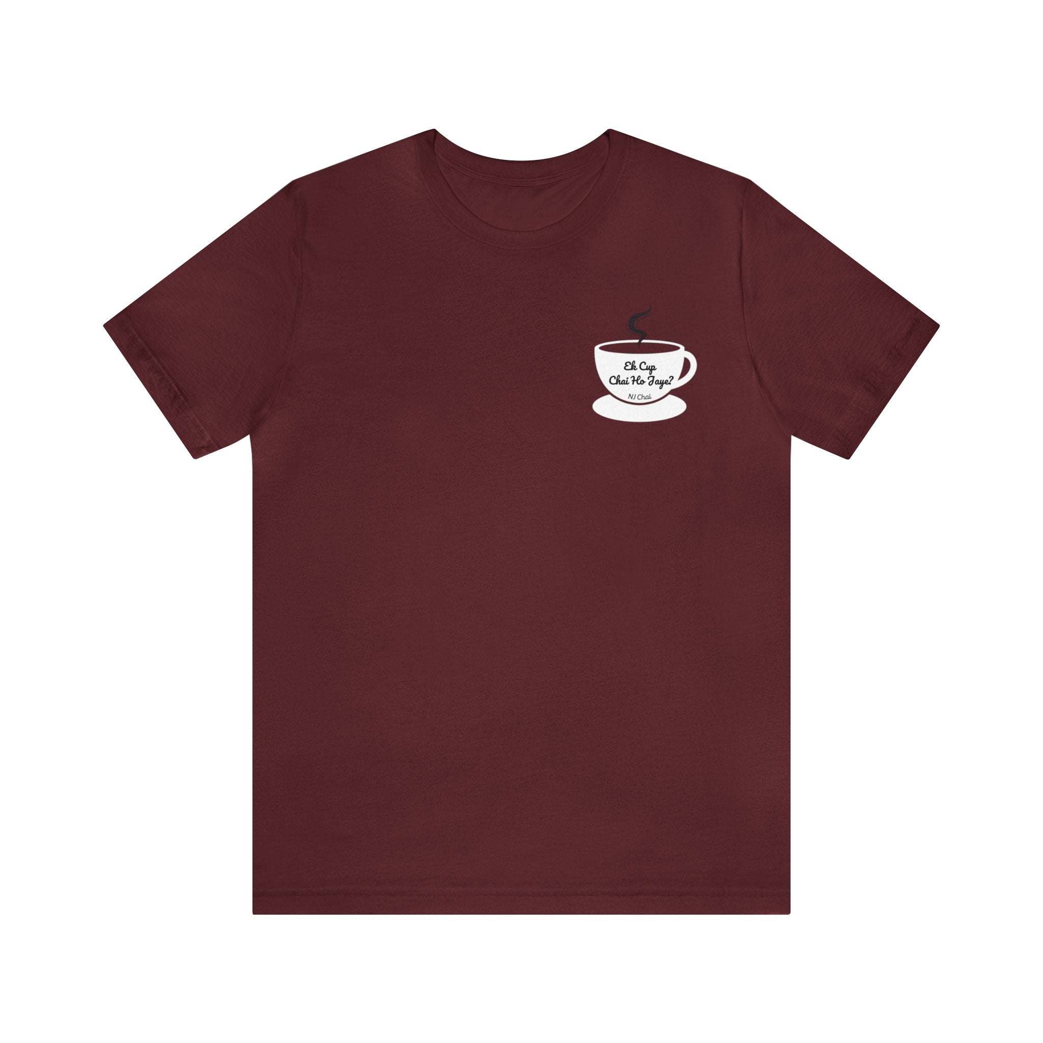 Ek Cup Chai Tshirt Maroon 2 day delivery Chai Chai Ho jaye? Chai Lover Cotton Crew neck DTG Express delivery Fast delivery Gift Men's Clothing Neck Labels Regular fit T-shirts Unisex Women's Clothing T-Shirt