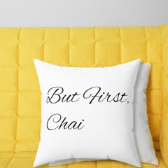 First Chai Decor Pillow All Over Print AOP Bed Bedding Chai Chai Lover Decor Fall Picks Home & Living Indoor Kitchen Pillows & Covers Valentine's Day Picks Home Decor