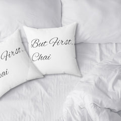 First Chai Decor Pillow All Over Print AOP Bed Bedding Chai Chai Lover Decor Fall Picks Home & Living Indoor Kitchen Pillows & Covers Valentine's Day Picks Home Decor