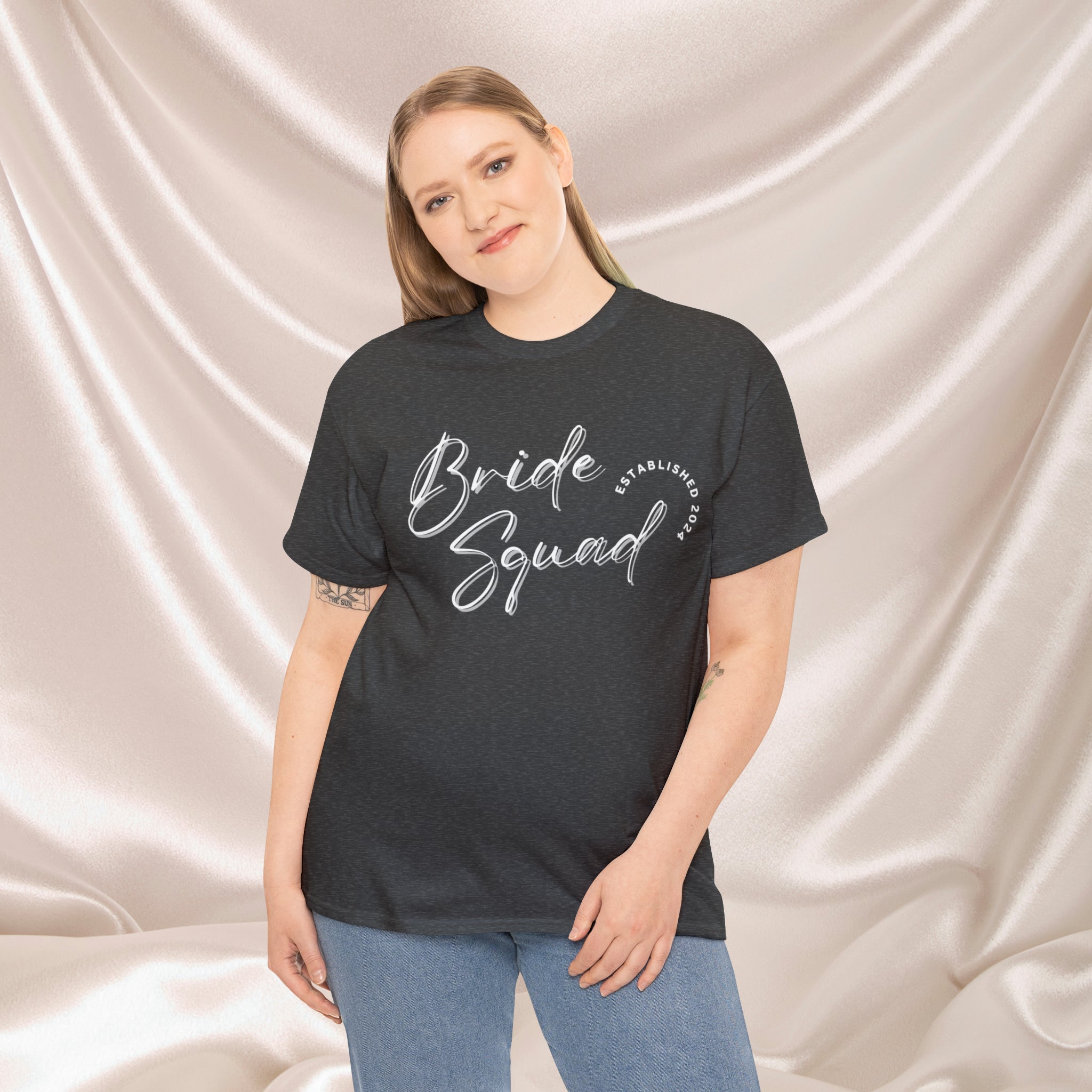 The Bride Squad Tshirt 2 day delivery Bachelor Party Bachlorette Party Bachlorette Trip Bride Bridesmaid Crew neck DTG Express delivery Fast delivery Gift Men's Clothing Neck Labels Newly wed Regular fit T-shirts Unisex Women's Clothing T-Shirt