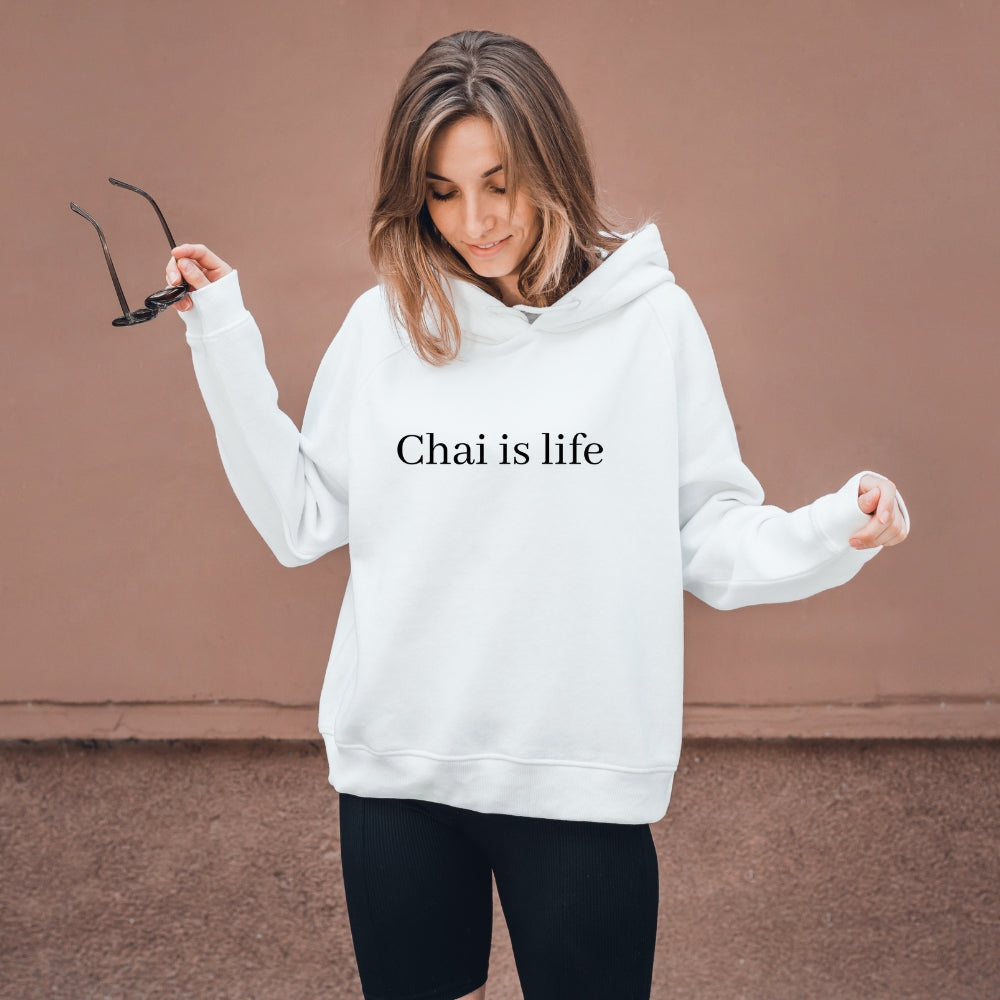 The Chai Life Sweatshirt Chai Chai Lover DTG Gift Hoodies Men's Clothing Regular fit Unisex Women's Clothing Hoodie