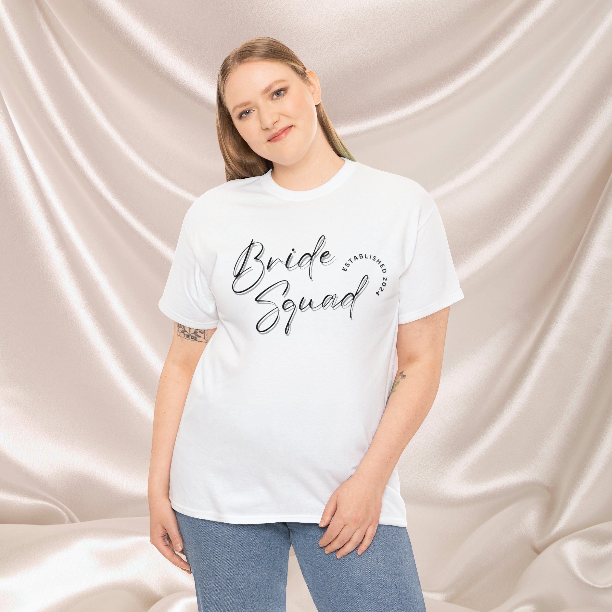 The Bride Squad Tshirt 2 day delivery Bachelor Party Bachlorette Party Bachlorette Trip Bride Bridesmaid Crew neck DTG Express delivery Fast delivery Gift Men's Clothing Neck Labels Newly wed Regular fit T-shirts Unisex Women's Clothing T-Shirt