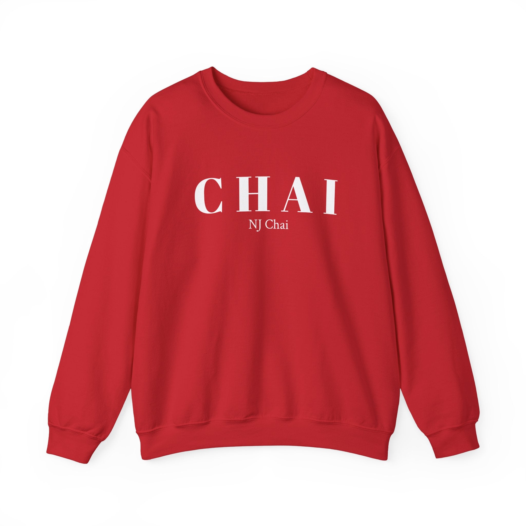 Chai Comfort Sweatshirt Red Chai Chai is life Chai lover Crew neck DTG Men's Clothing Regular fit Sweatshirts Unisex Valentine's Day Picks Women's Clothing Sweatshirt