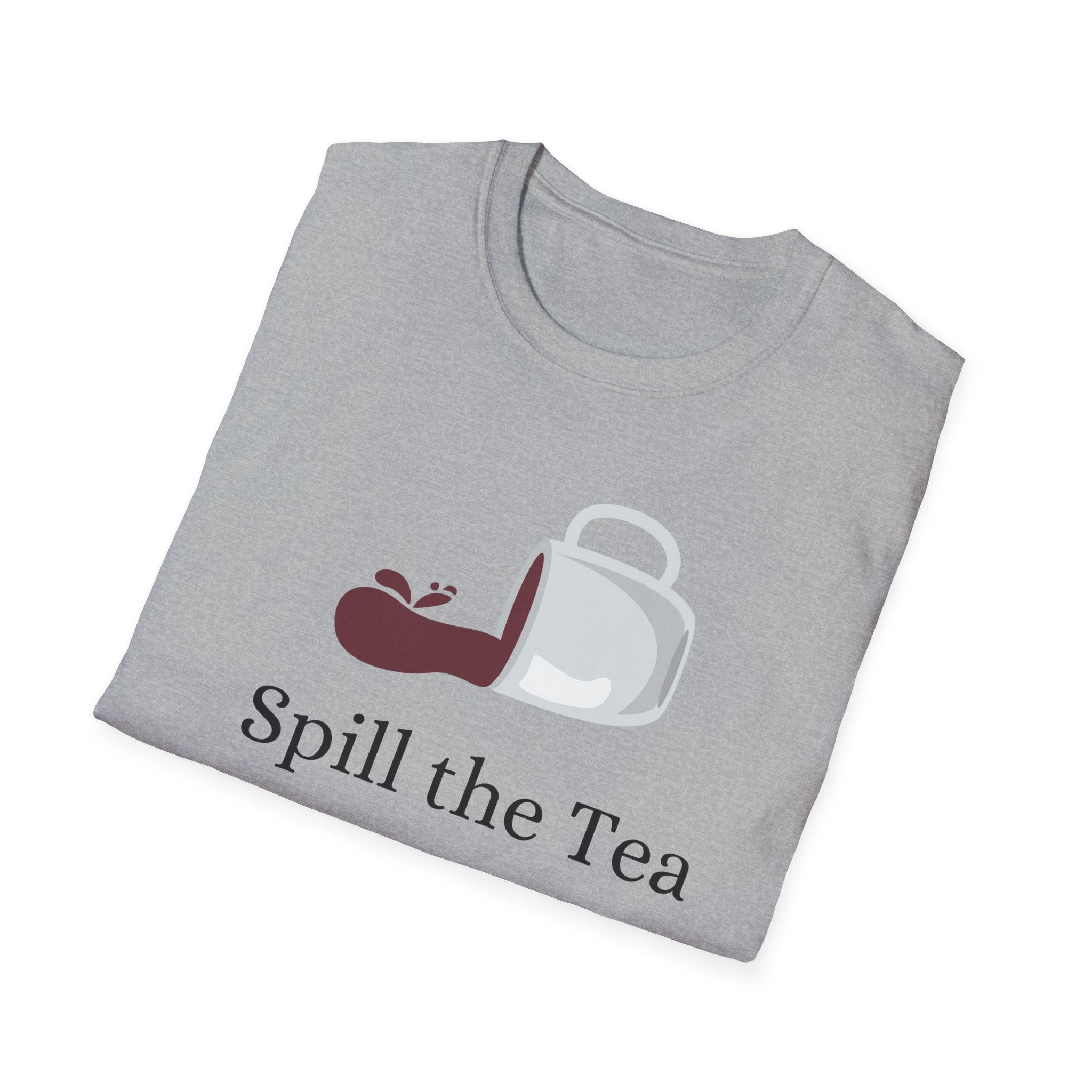 Spill The Tea Tshirt Chai Chai Lover Cotton Crew neck DTG Gift Men's Clothing Neck Labels Regular fit T-shirts Women's Clothing T-Shirt