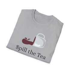 Spill The Tea Tshirt Chai Chai Lover Cotton Crew neck DTG Gift Men's Clothing Neck Labels Regular fit T-shirts Women's Clothing T-Shirt