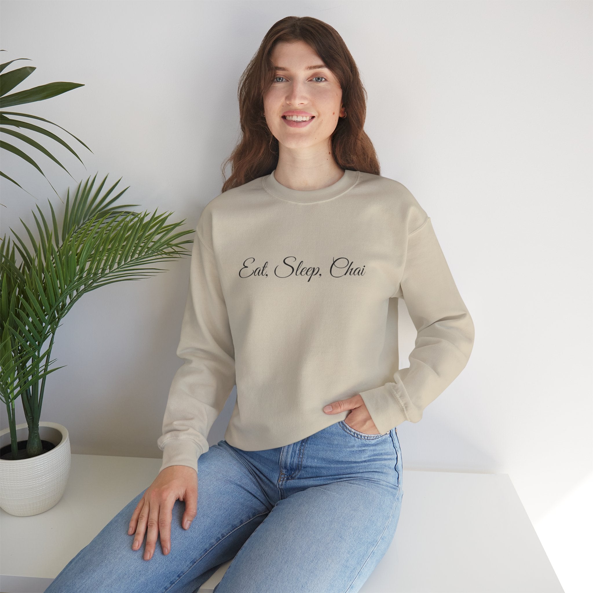 Chai Lover's Cozy Statement Sweatshirt Chai Chai Lover Crew neck DTG Men's Clothing Regular fit Sweatshirts Unisex Valentine's Day Picks Women's Clothing Sweatshirt