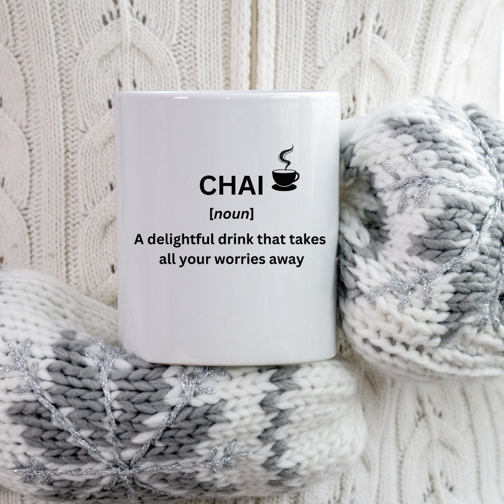 Chai Wisdom Mug 11oz Chai Chai lover Coffee Mugs Decor Holiday Picks Home & Living Kitchen Mugs Sublimation Valentine's Day Picks White base Mug