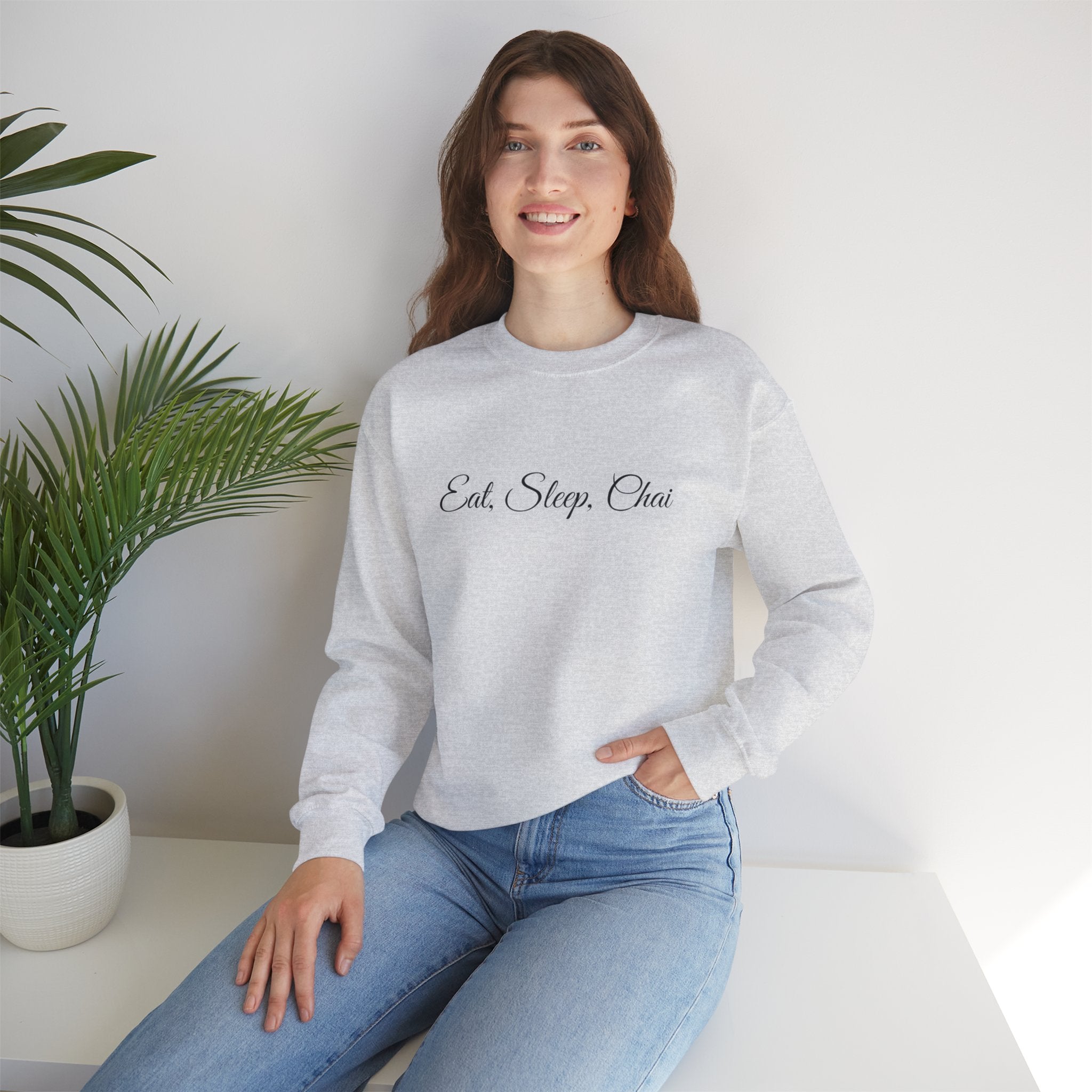 Chai Lover's Cozy Statement Sweatshirt Chai Chai Lover Crew neck DTG Men's Clothing Regular fit Sweatshirts Unisex Valentine's Day Picks Women's Clothing Sweatshirt