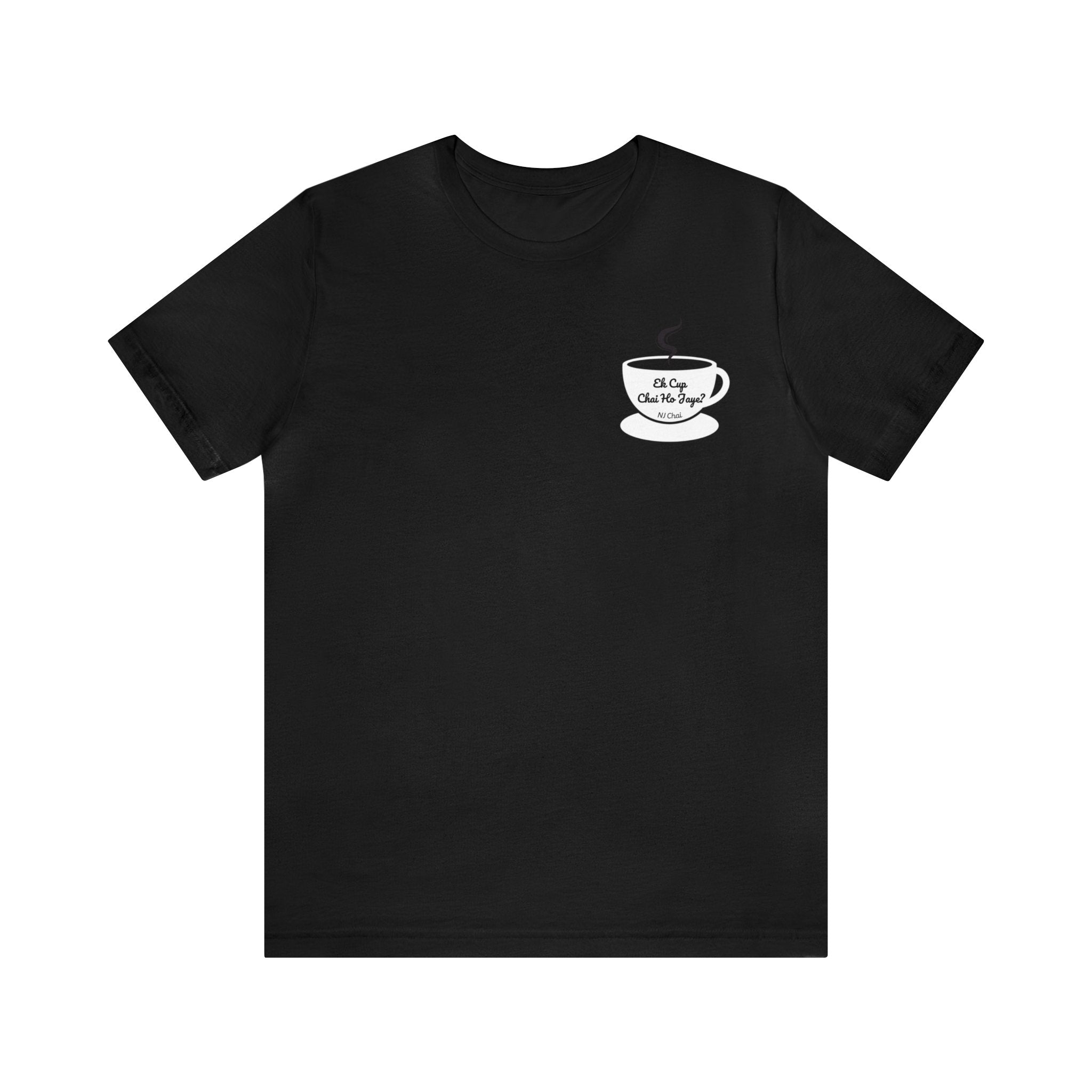 Ek Cup Chai Tshirt Black 2 day delivery Chai Chai Ho jaye? Chai Lover Cotton Crew neck DTG Express delivery Fast delivery Gift Men's Clothing Neck Labels Regular fit T-shirts Unisex Women's Clothing T-Shirt